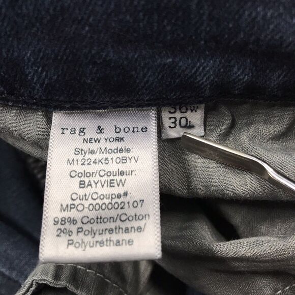 rag & bone Men's Slim Jeans - Dark Blue - Picture 11 of 16